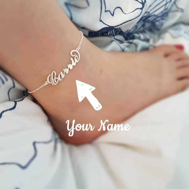 Unique Name Anklet  Personalized Name Anklet  Personalized Gold Accessory  Luxury Name Anklet  Gold Nameplate Anklet  Gold Name Jewelry  Gold Foot Jewelry  Engraved Gold Anklet  Elegant Gold Anklet  Customizable Gold Anklet  Customizable Anklet  Custom Gold Jewelry  Custom Gold Footwear  Custom Gold Anklet  Bespoke Name Anklet