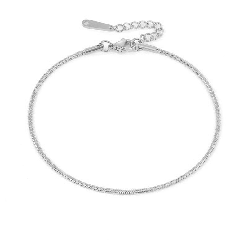 Women's Adjustable Anklet  Waterproof Anklet  Versatile Foot Jewelry  Trendy Anklet for Women  Stainless Steel Anklet  Sleek Steel Anklet  Simple Steel Anklet  Minimalist Anklet Jewelry  Layered Anklet Style  Hypoallergenic Anklet  Fashionable Anklet Bracelet  Everyday Wear Anklet  Durable Steel Anklet  Chic Anklet Bracelet  Adjustable Anklet