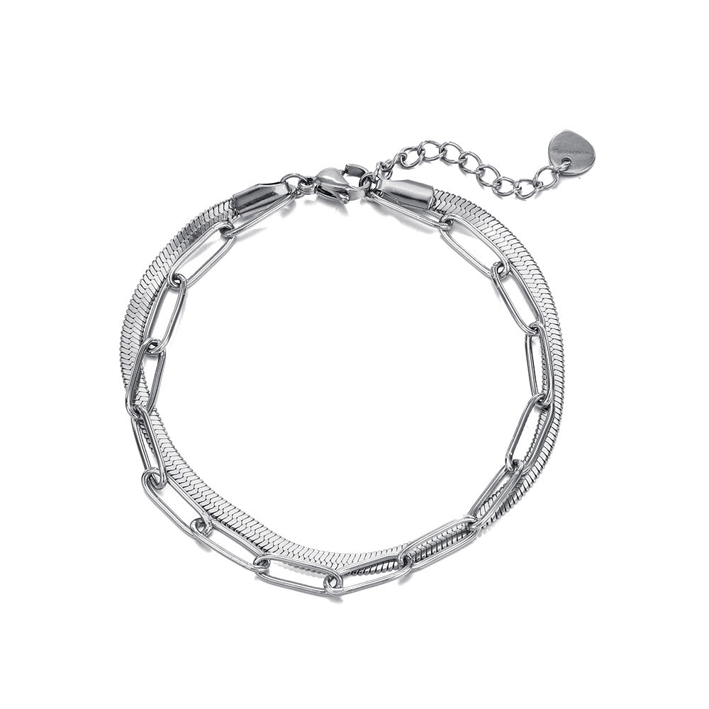 Versatile Steel Bracelet  Stylish Stainless Bracelet  Stainless Steel Wristwear  Sleek Stainless Bracelet  Modern Stainless Steel  Men's Stainless Bracelet  Men's European Bracelet  Fashionable Steel Jewelry  European-Inspired Jewelry  European-American Bracelet  Durable Steel Bracelet  Contemporary Steel Jewelry  Classic Steel Bracelet  American Style Bracelet  American Fashion Bracelet