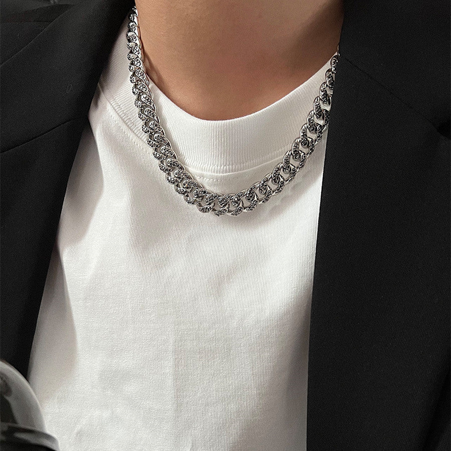 Trendy Cuban Link Necklace  Stylish Cuban Chain  Statement Diamond Necklace  Premium Diamond Necklace  Luxury Cuban Necklace  High-End Cuban Chain  Elegant Cuban Link  Diamond-Studded Cuban Link  Diamond-Encrusted Chain  Diamond Necklace for Men  Diamond Cuban Chain  Diamond Chain Jewelry  Cuban Link Necklace  Classic Cuban Chain  Bold Cuban Necklace