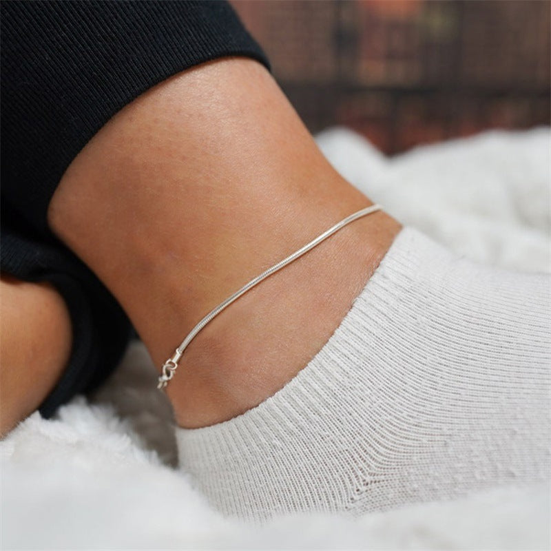 Women's Adjustable Anklet  Waterproof Anklet  Versatile Foot Jewelry  Trendy Anklet for Women  Stainless Steel Anklet  Sleek Steel Anklet  Simple Steel Anklet  Minimalist Anklet Jewelry  Layered Anklet Style  Hypoallergenic Anklet  Fashionable Anklet Bracelet  Everyday Wear Anklet  Durable Steel Anklet  Chic Anklet Bracelet  Adjustable Anklet